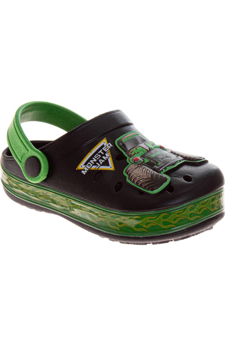 Monster Jam Megalodon Clogs, Main, color, Black Green
