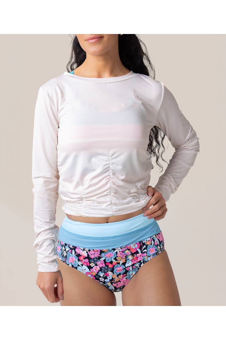 Ruched Sun Shirt, Main, color, Vanilla