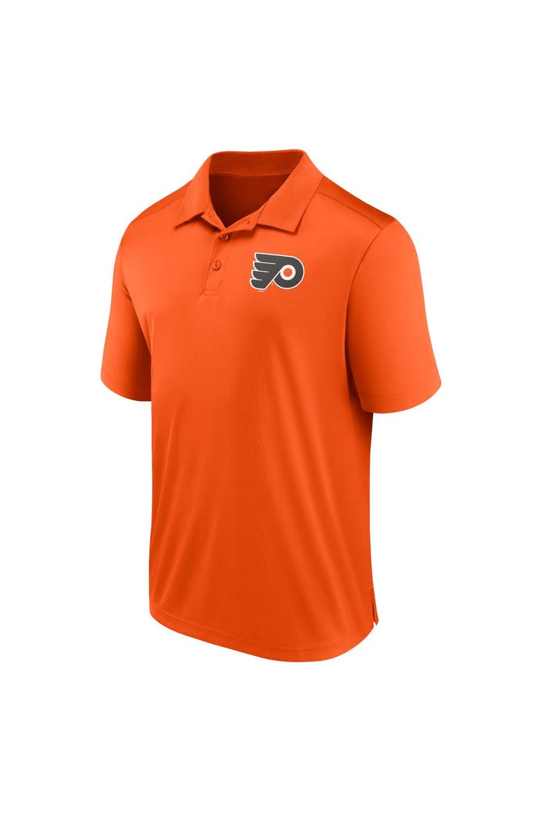 Men's Fanatics Branded  Orange Philadelphia Flyers Left Side Block Polo, Alternate, color, Orange