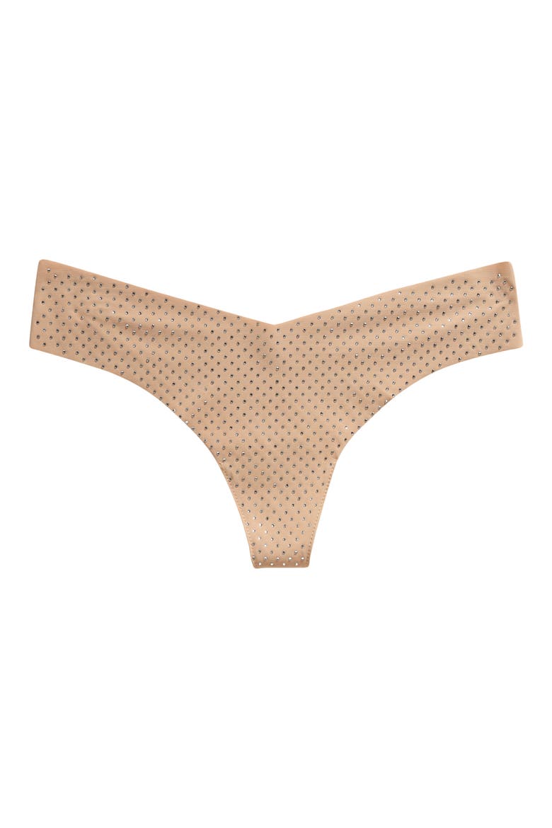 Party Starter Crystal Thong, Alternate, color, FASHION ICON BEIGE