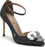 Charles by Charles David Rae Ankle Strap Half d'Orsay Pointed Toe Pump