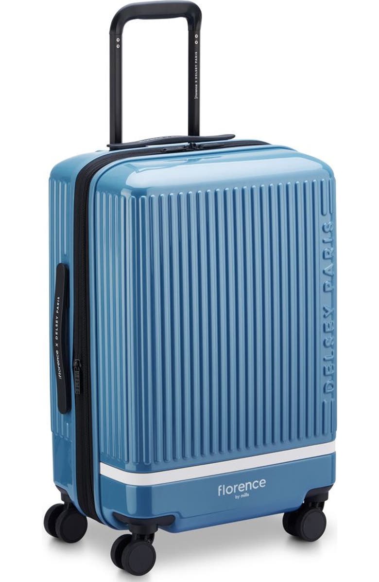 Florence by Mills Spin Me Away 2 Piece Set 20" Expandable Carry On Spinner & Totes The Best Handbag Set, Alternate, color, Zinc Blue