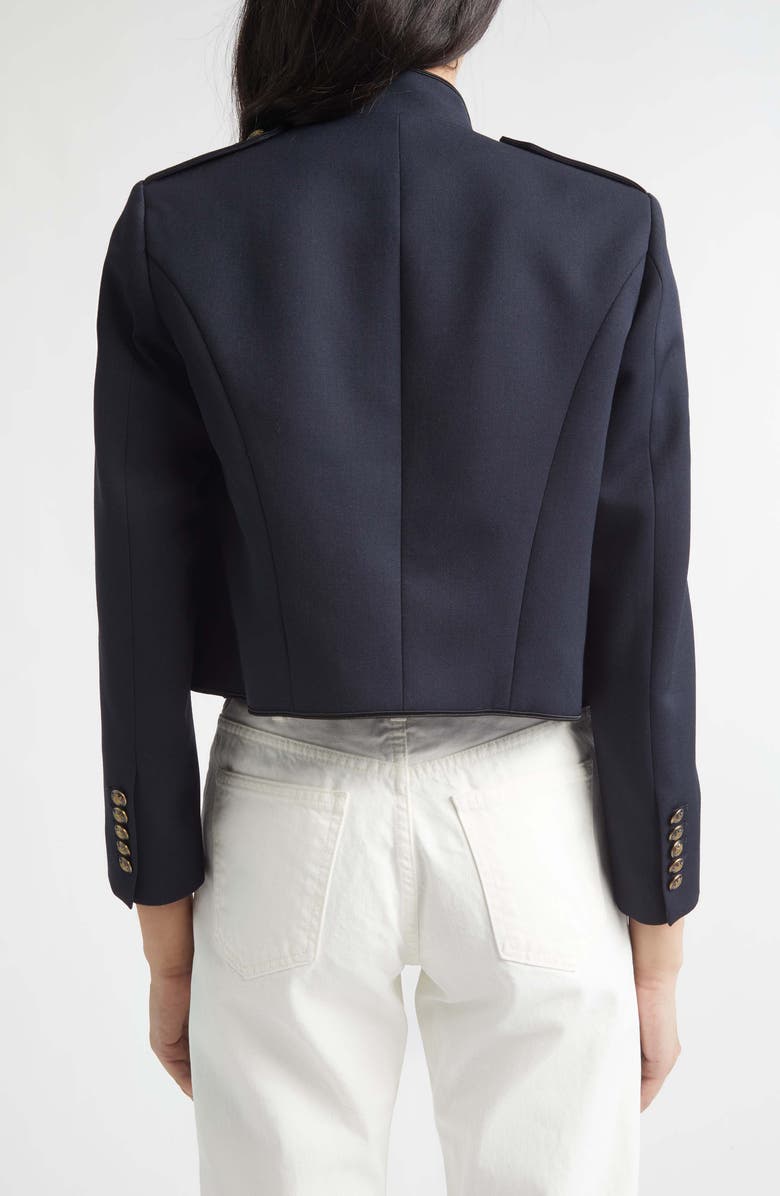 Nili Lotan Betsy Virgin Wool Military Jacket, Alternate, color, Midnight