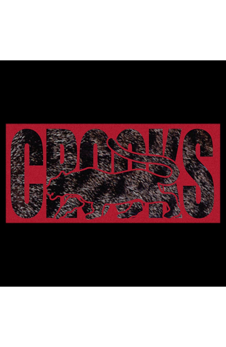 Crooks & Castles Men's Crooks & Castles Tiger Fur Red Print Graphic T-Shirt, Alternate, color, Black