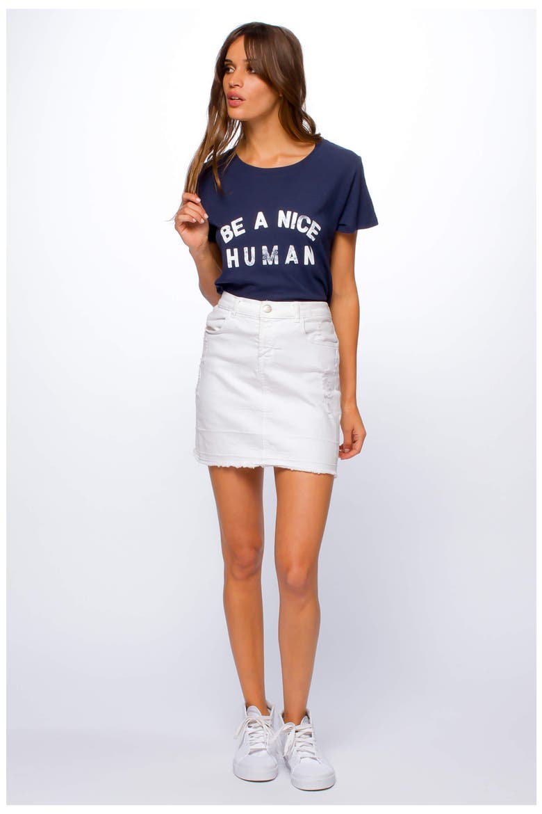 Be a Nice Human Graphic Tee, Alternate, color, NAVY