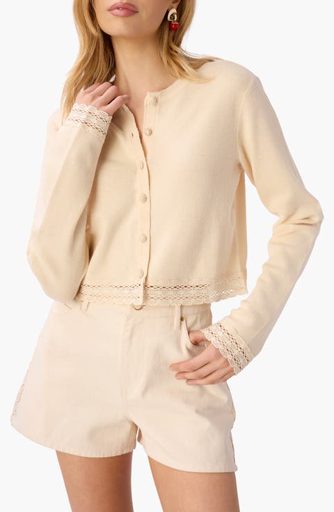 Nicola Crochet Inset Cardigan