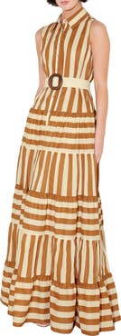 FREEMARKET Stripe Sleeveless Maxi Dress