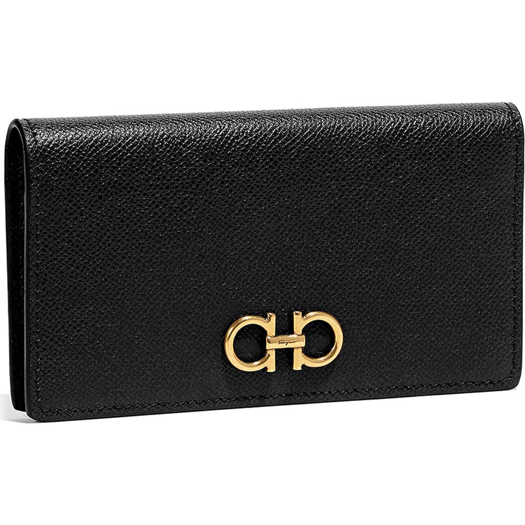 FERRAGAMO Gancini Continental Wallet in Nero at Nordstrom