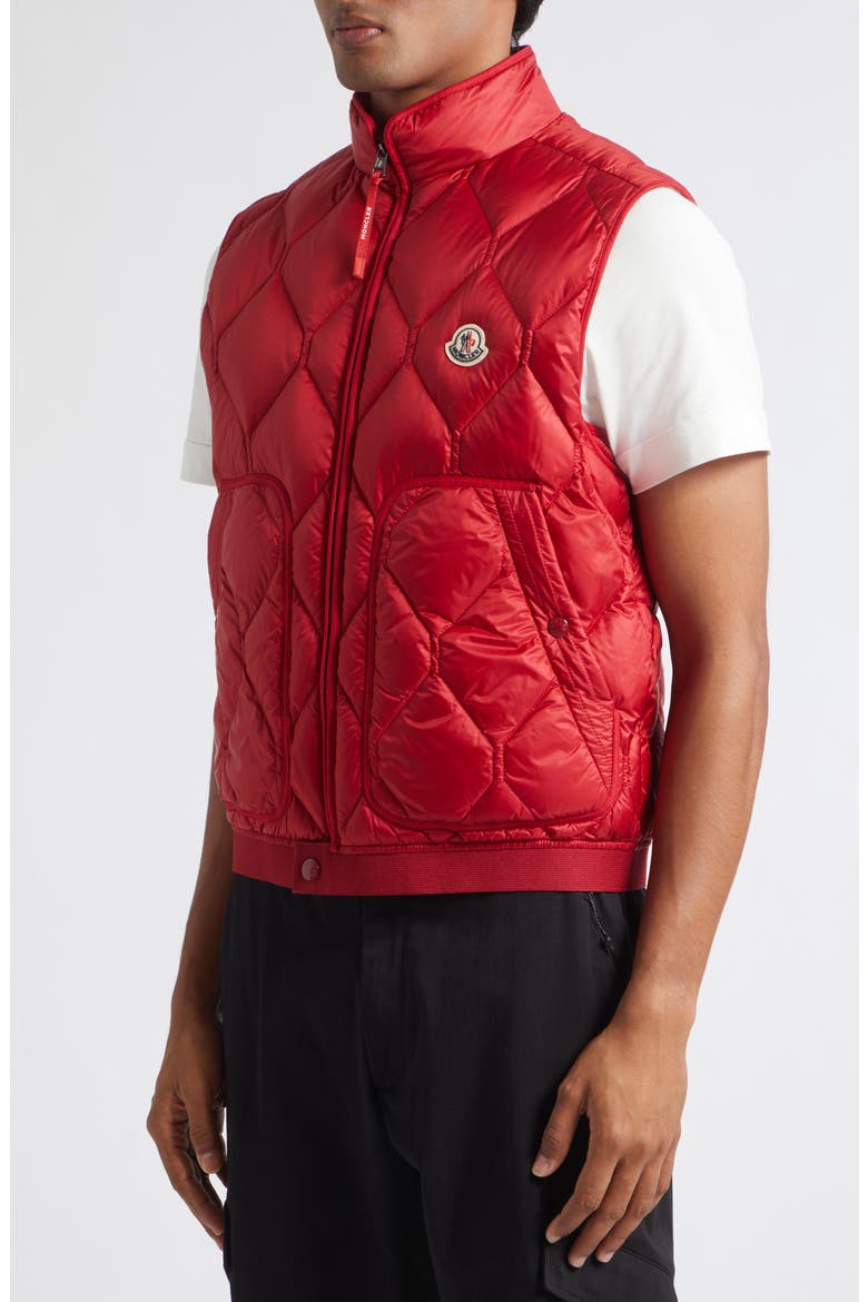 Erelia Diamond Quilted Down Vest, Alternate, color, DEEP RED