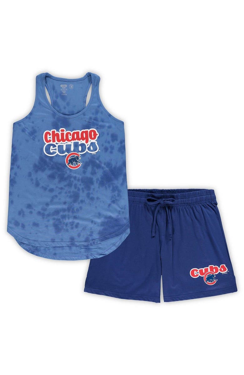 CONCEPTS SPORT Women's Concepts Sport Royal Chicago Cubs Plus Size Cloud Tank Top & Shorts Sleep Set, Main, color, Royal