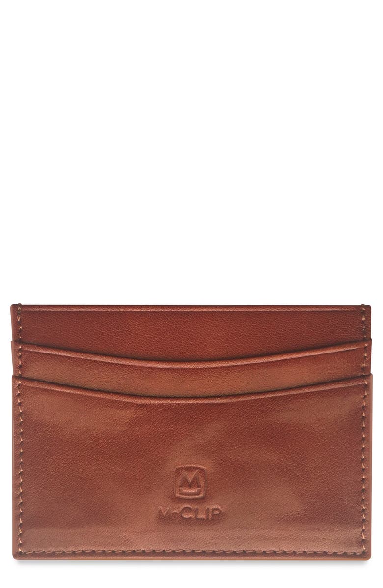 M-Clip<sup>®</sup> RFID Leather Card Case, Main, color, Brown