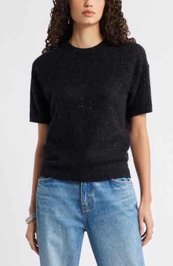 Nordstrom Short Sleeve Sequin Sweater