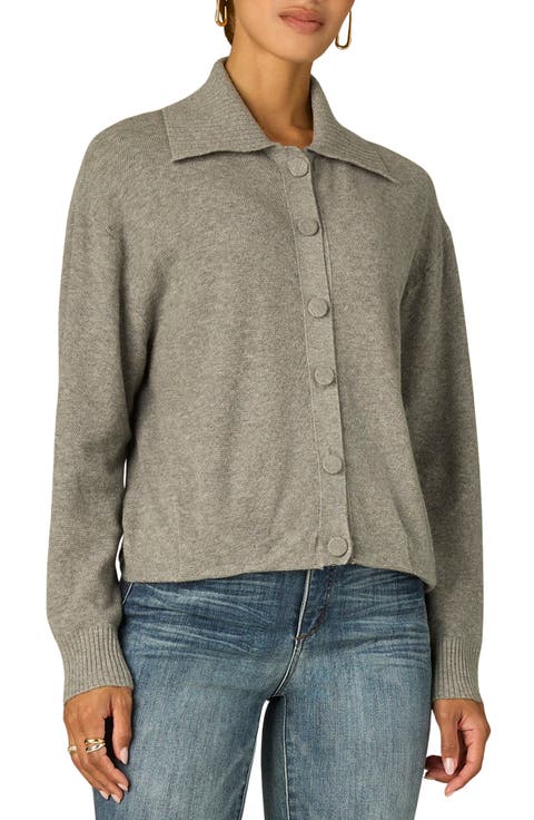 Collared Snap Front Cardigan