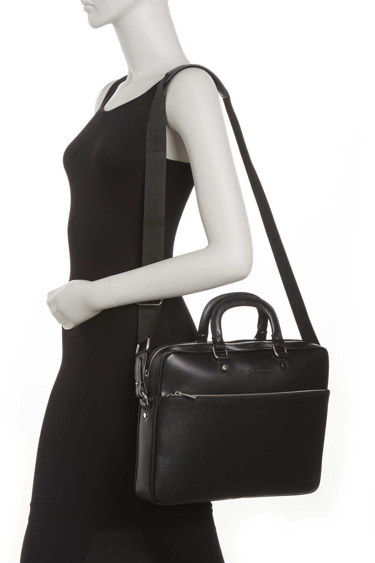 MAISON HERITAGE Briefcase Leather Shoulder Bag, Alternate, color, 