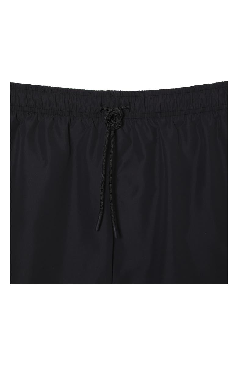 Lacoste Recycled Polyester Swim Trunks, Alternate, color, 964 Noir/ Vert