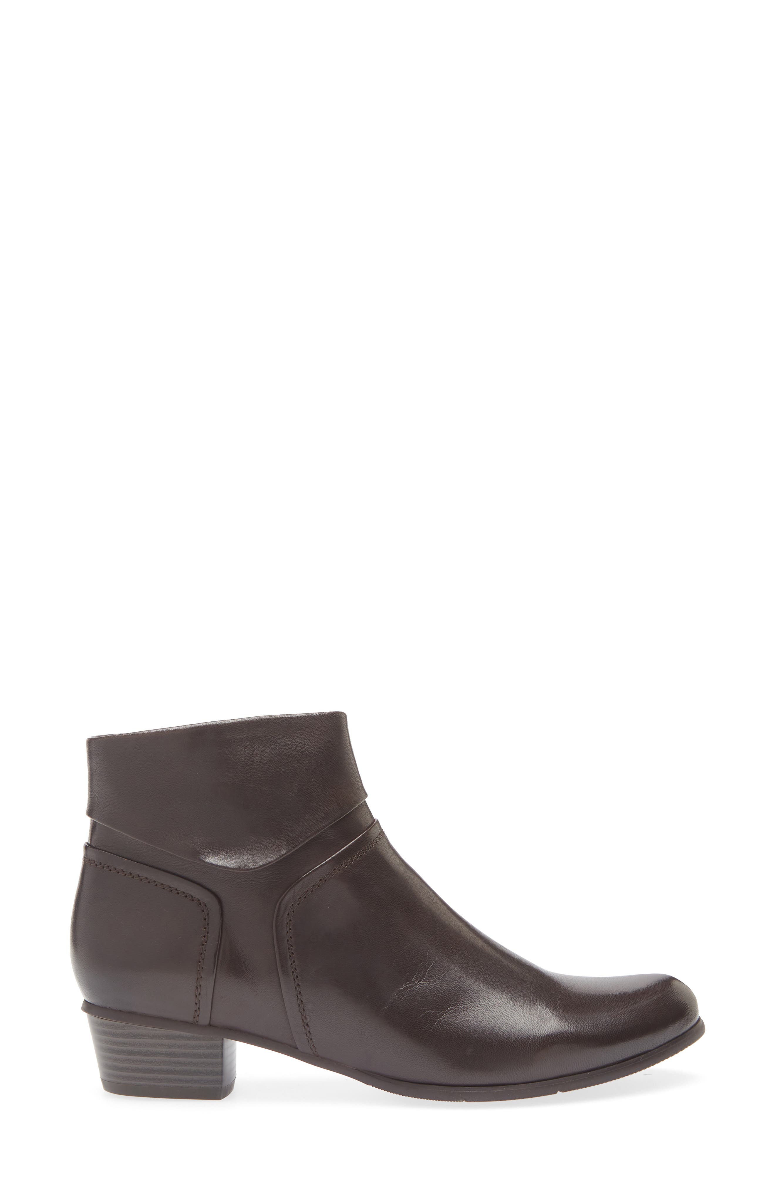 Stefany Block Heel Bootie, Alternate, color, DARK BROWN