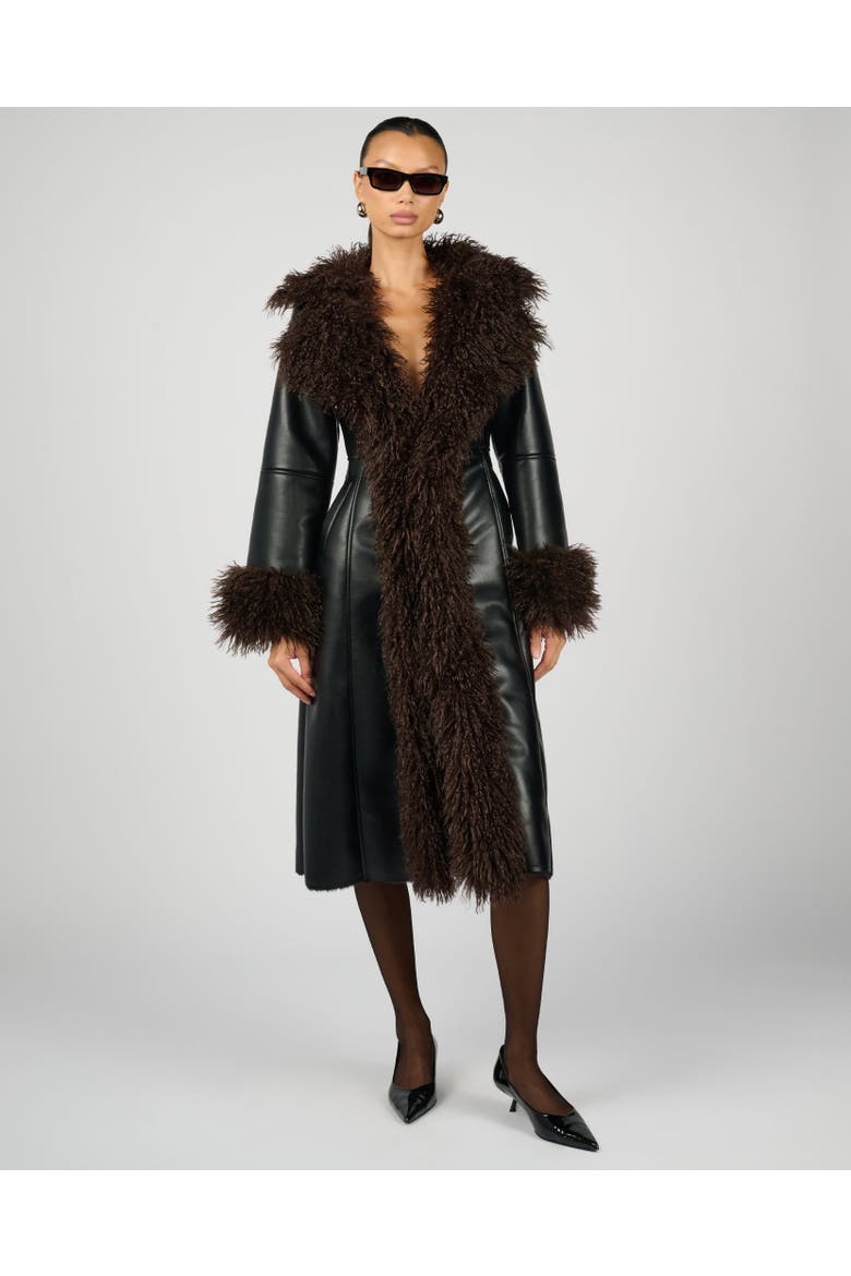 Penny Lane Coat, Main, color, BLACK/BROWN