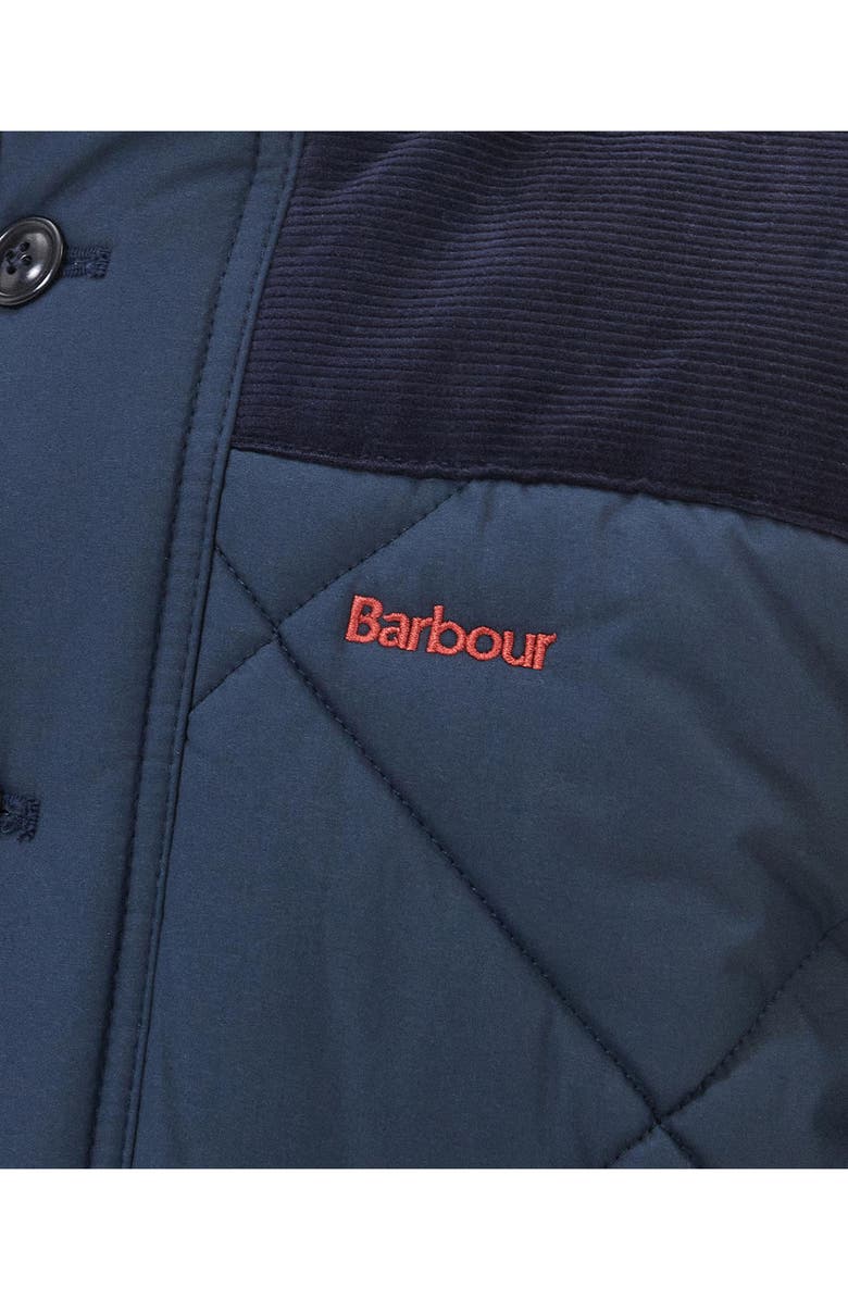 Barbour Kids' Elmwood Quilted Hooded Jacket, Alternate, color, Navy