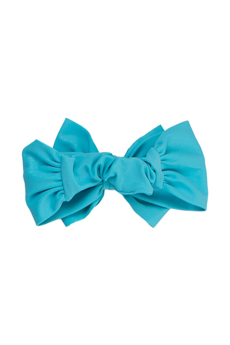 Girls UPF50+ Shimmer Swim Bow Headband, Alternate, color, Bright Aqua