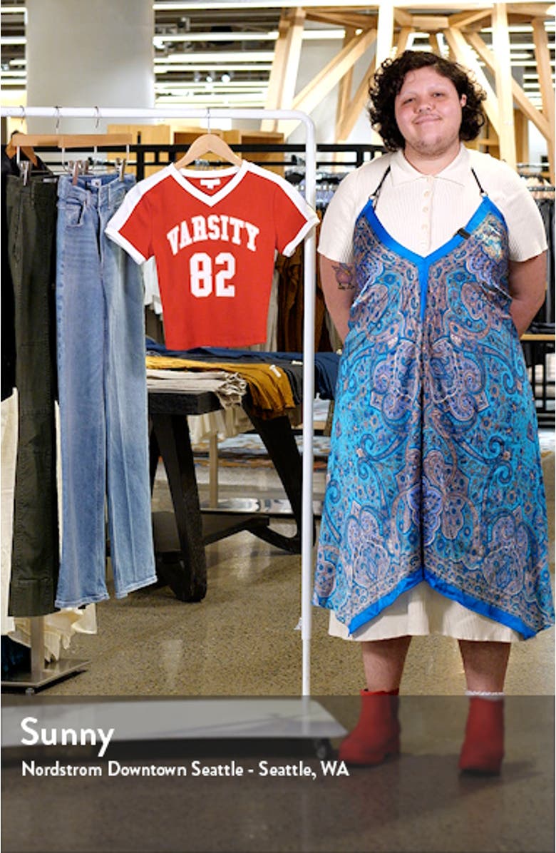 Varsity V-Neck Graphic T-Shirt, sales video thumbnail