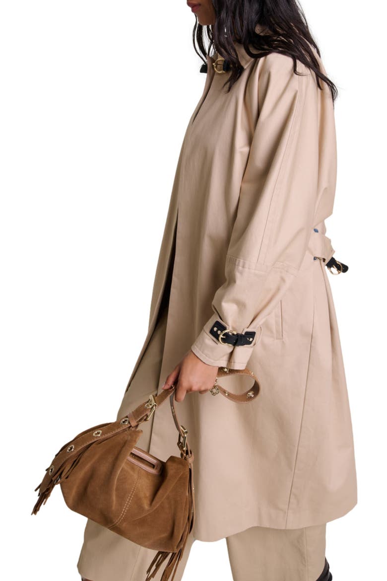 Long trench coat, Alternate, color, Beige light