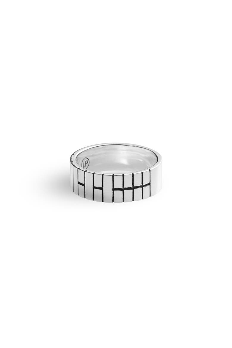 Korean Trigram Ring, Main, color, Silver