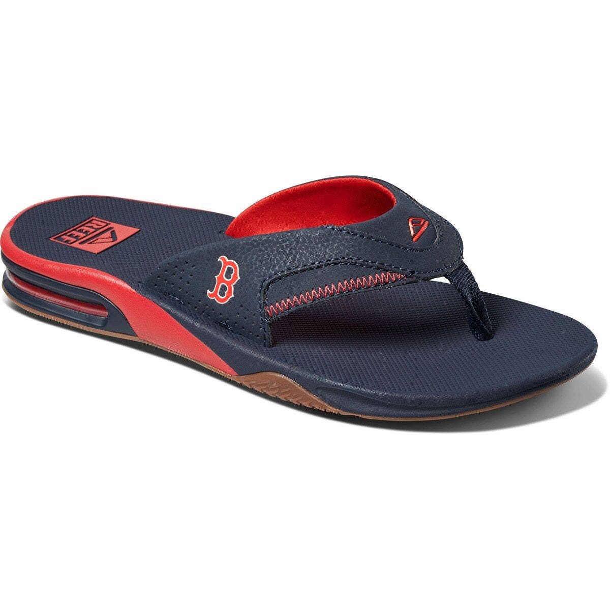 Reef Men's REEF Boston Red Sox Fanning Bottle Opener Sandals, Main, color, 