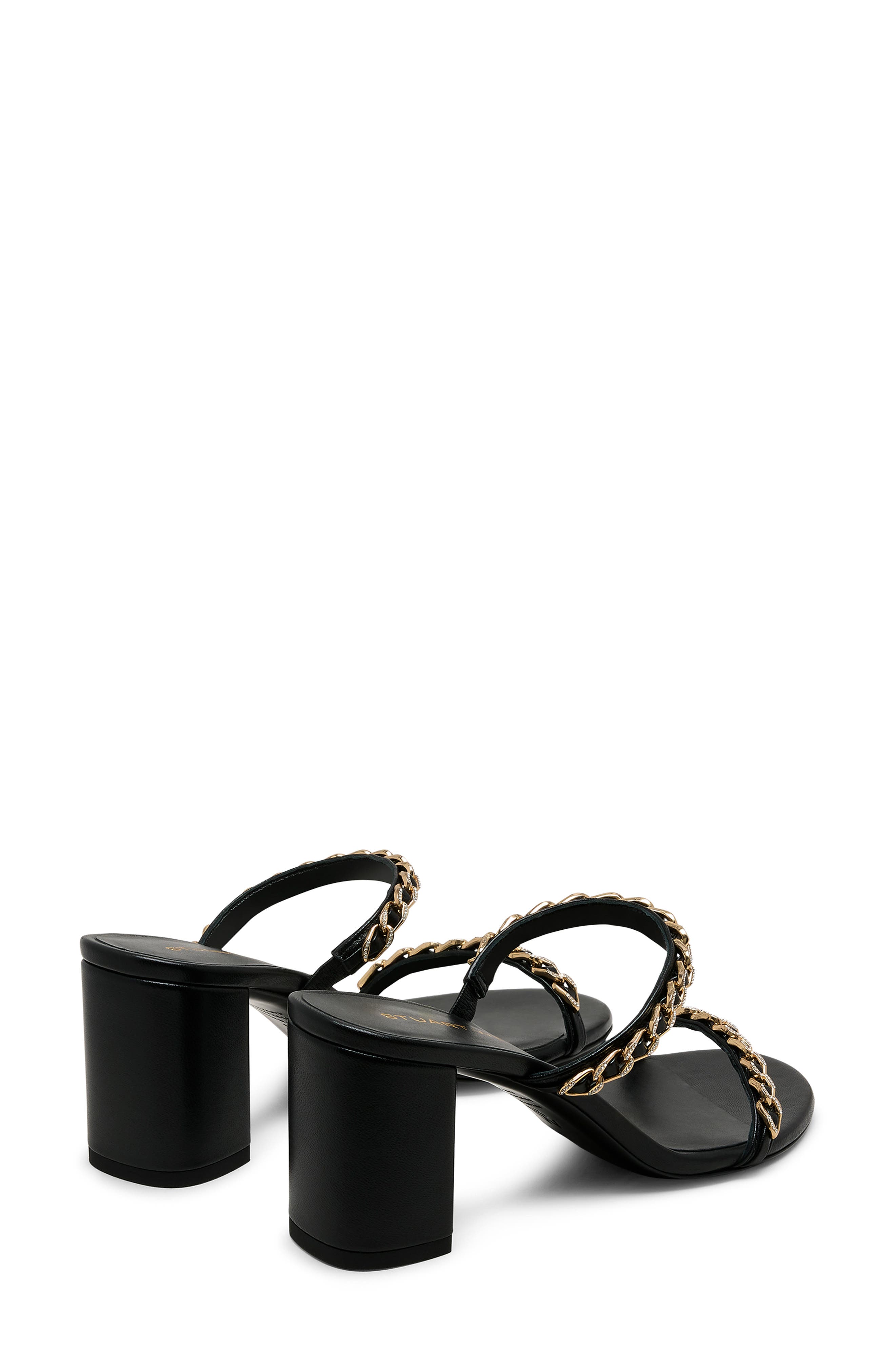 Stuart Weitzman Soluxe Crystal Slide 75, Alternate, color, Black