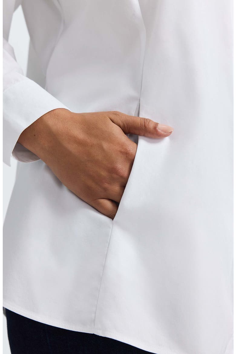 Cici Non-Iron Tunic Blouse, Alternate, color, WHITE