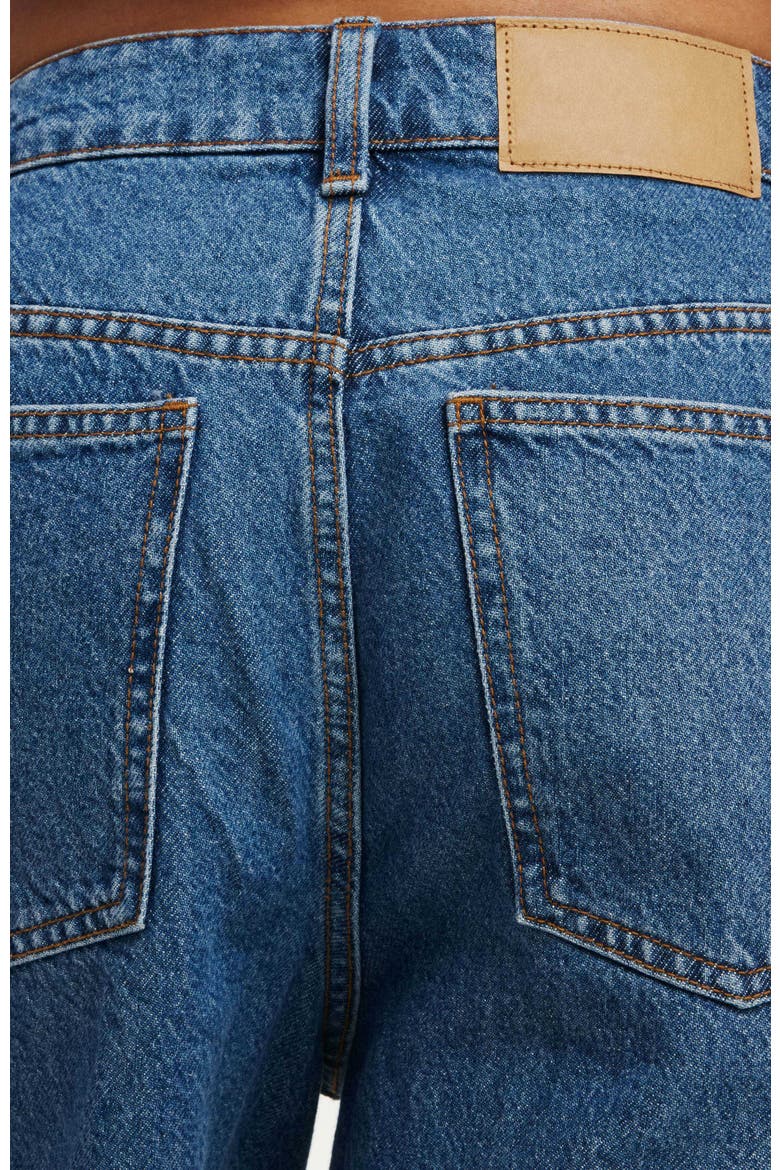 Women's Super Baggy Denim Jort, Alternate, color, Sea Blue