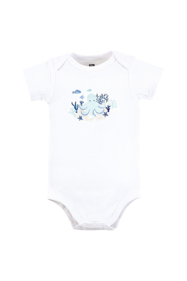 Little Soft Cotton All-in-One Outfits, Set of 3, Alternate, color, Mint Octopus