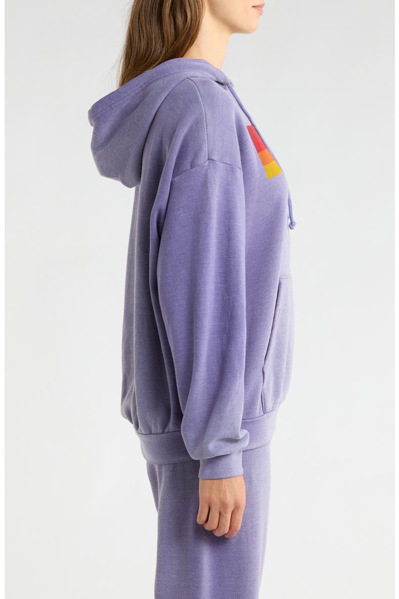 Logo Relaxed Fit Graphic Hoodie, Alternate, color, FADED GRAPE
