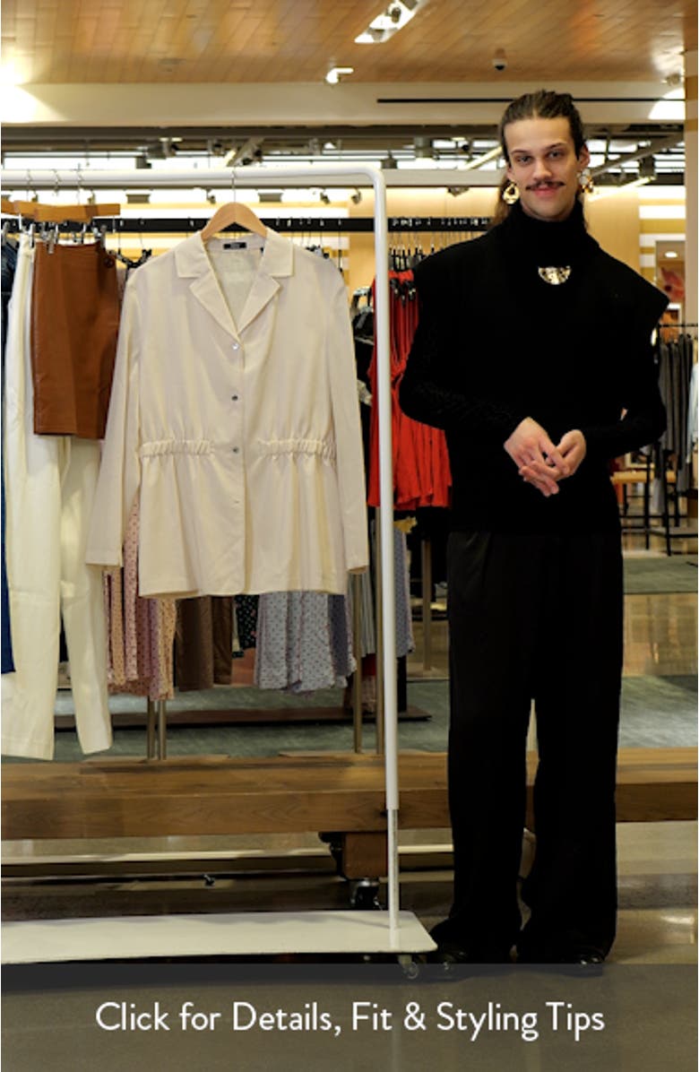 Cinched Waist Wool Blend Jacket, sales video thumbnail