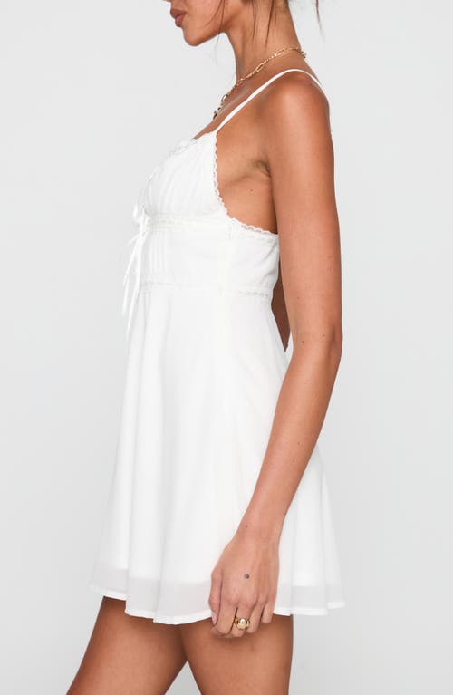 Princess Polly Pure Joy Lace Trim Mini Sundress In White