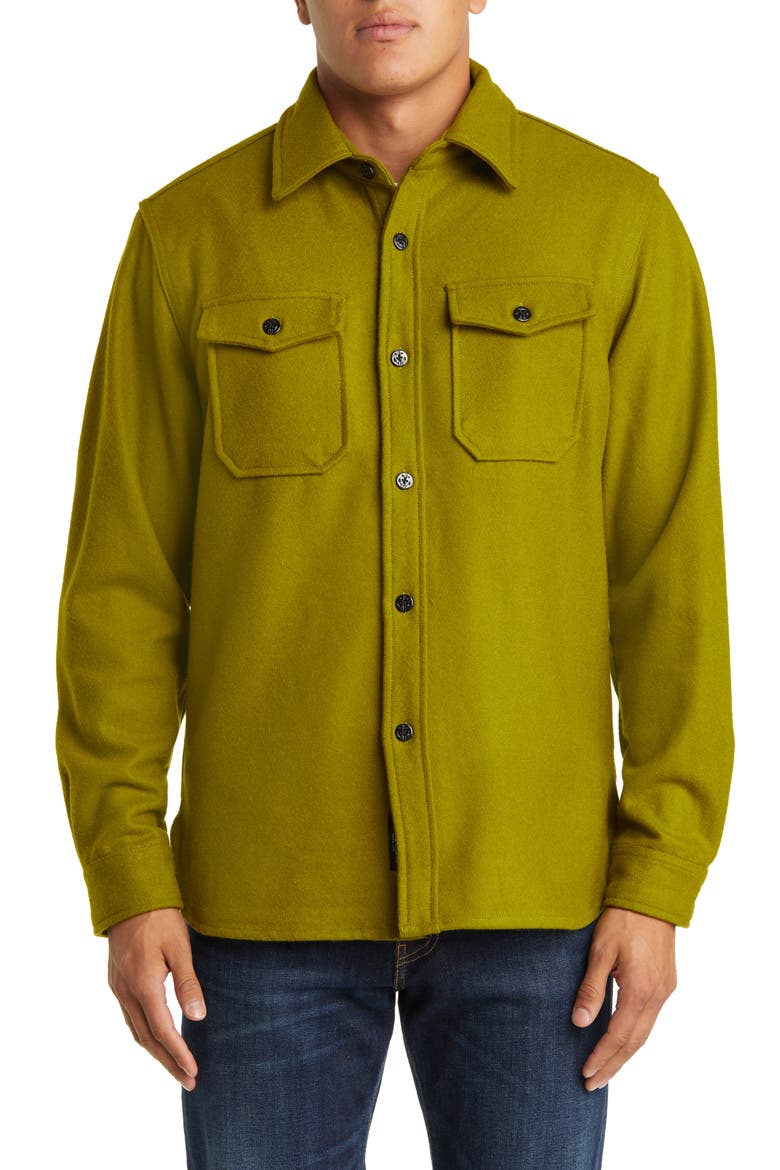 CPO Wool Blend Work Shirt, Alternate, color, PISTACHIO