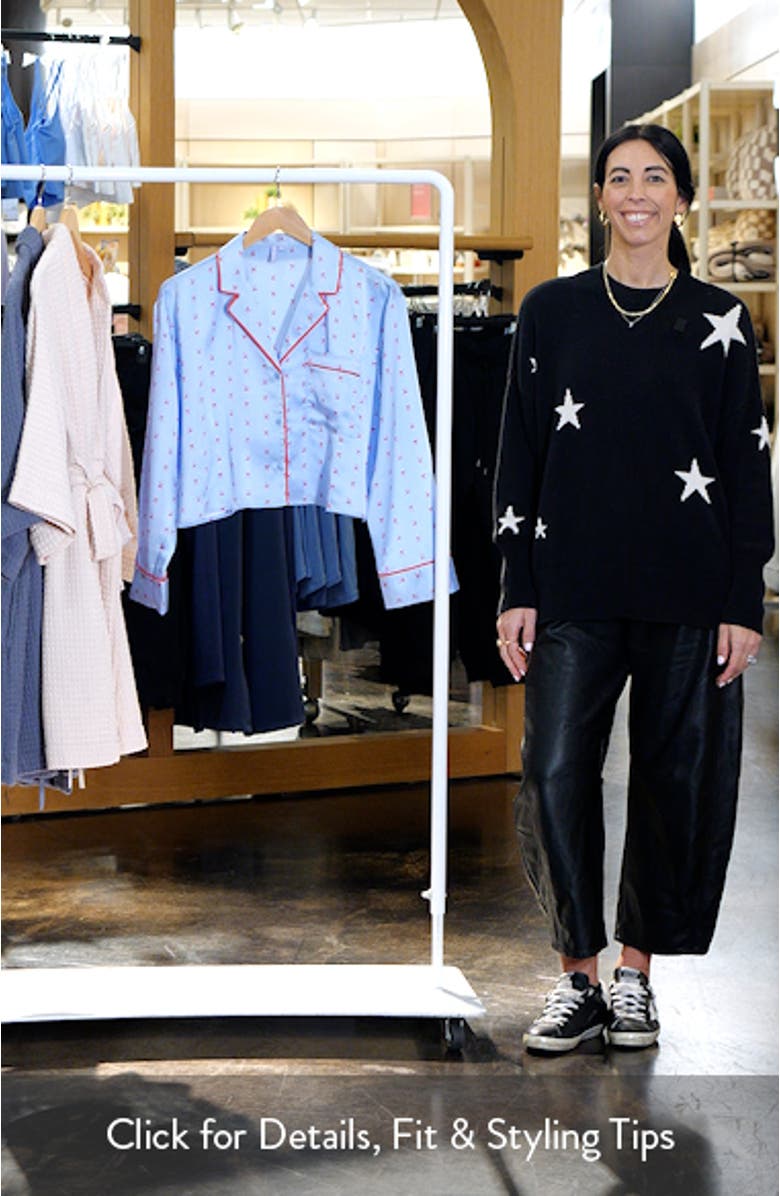 Satin Sleep Crop Pajama Top, sales video thumbnail