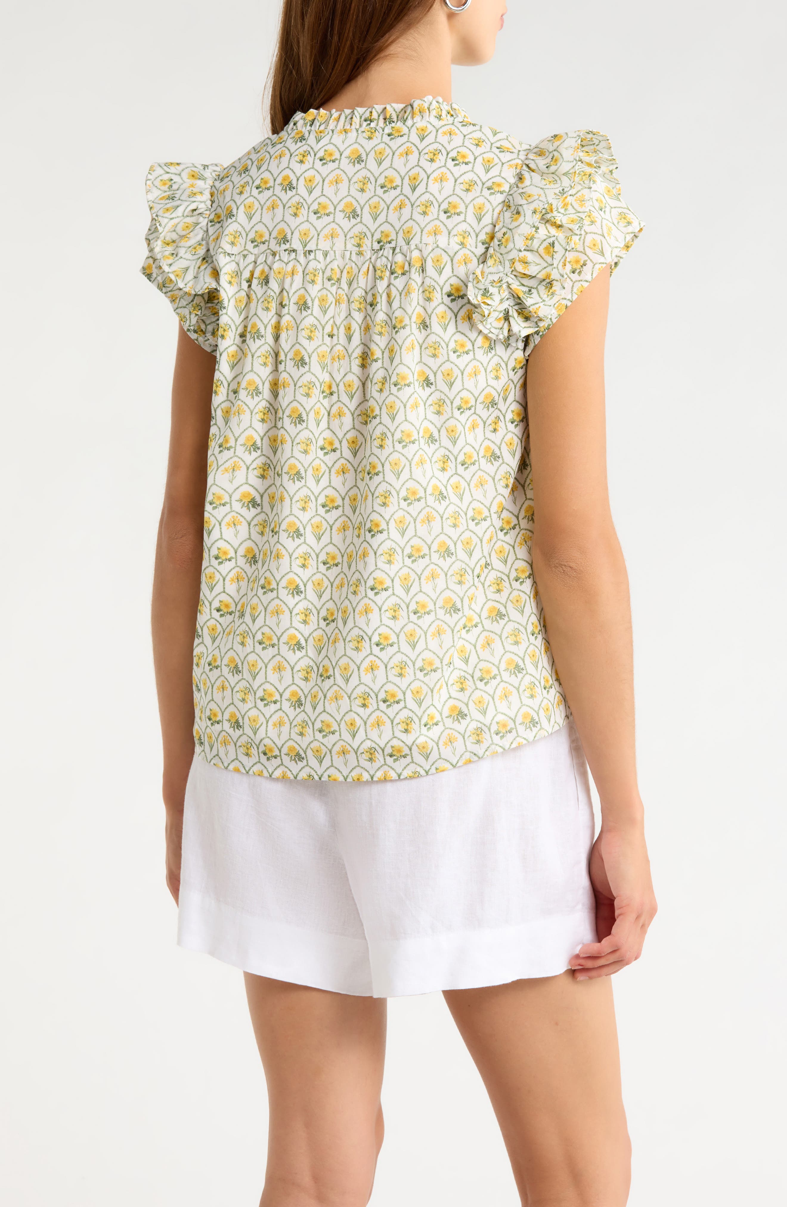 Jaimie Stripe Ramona Ruffle Cotton Top - image 2