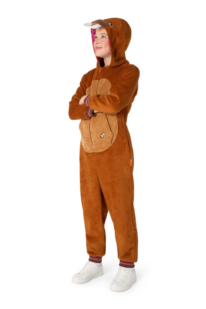 Kids' Walrus One Piece Hooded Jumpsuit, Alternate, color, BEIGE