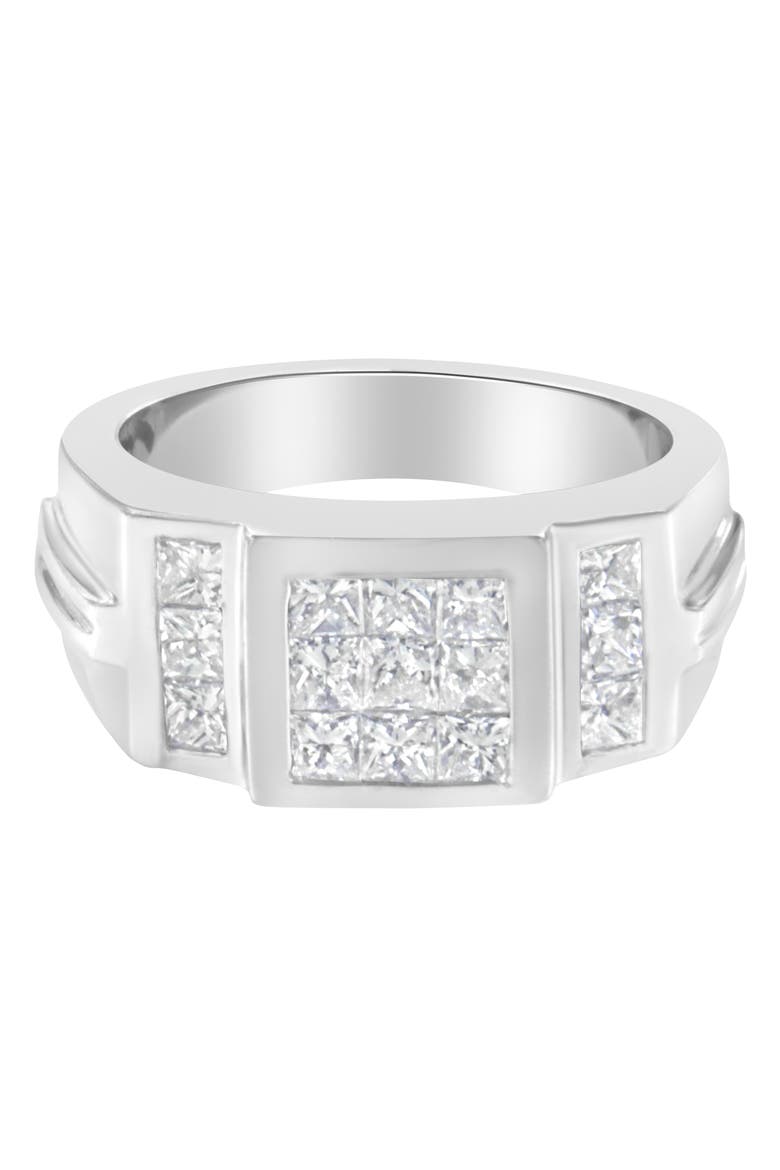 Men's 14K White Gold 2.0 cttw Diamond Cluster Ring, Main, color, White