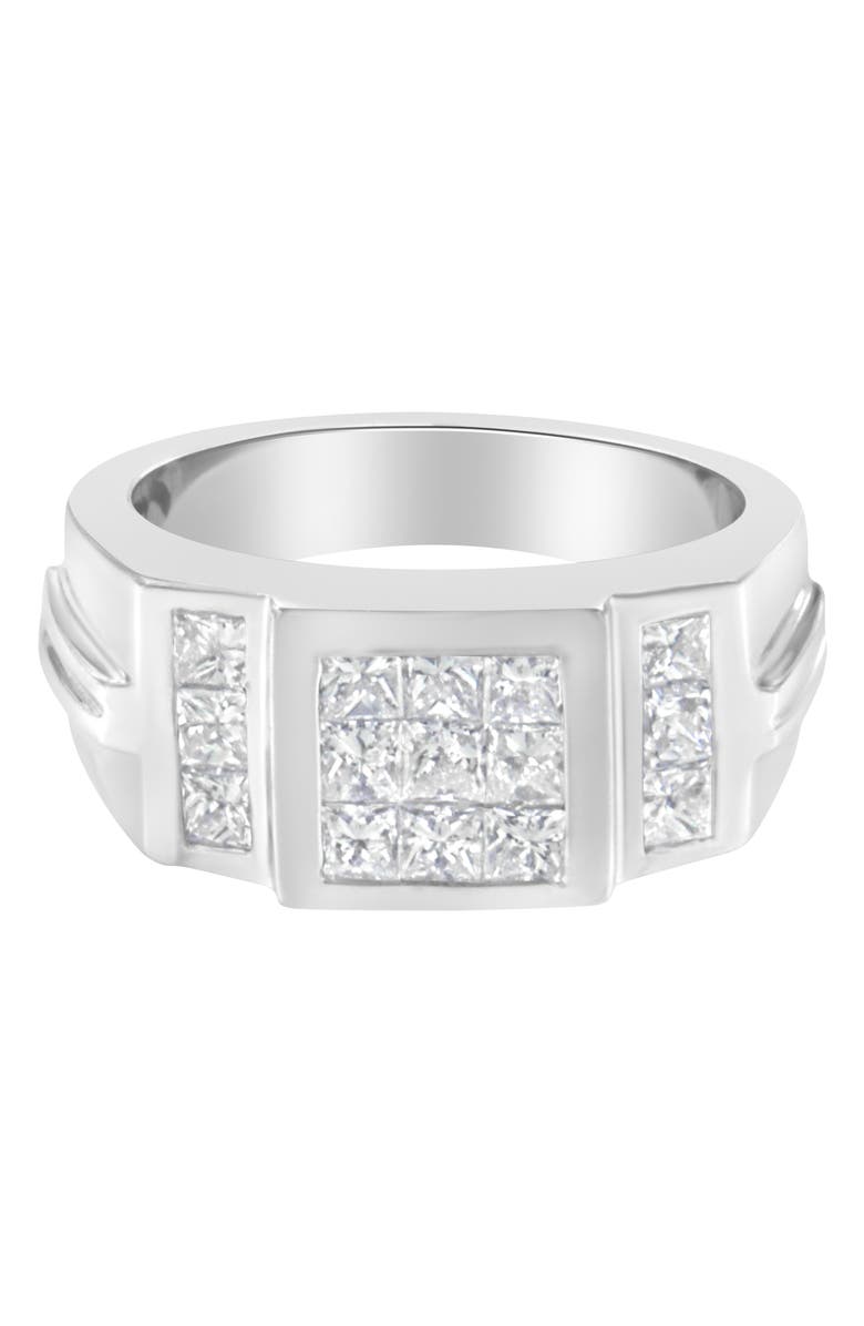 Haus of Brilliance Men's 14K White Gold 2.0 cttw Diamond Cluster Ring, Main, color, White