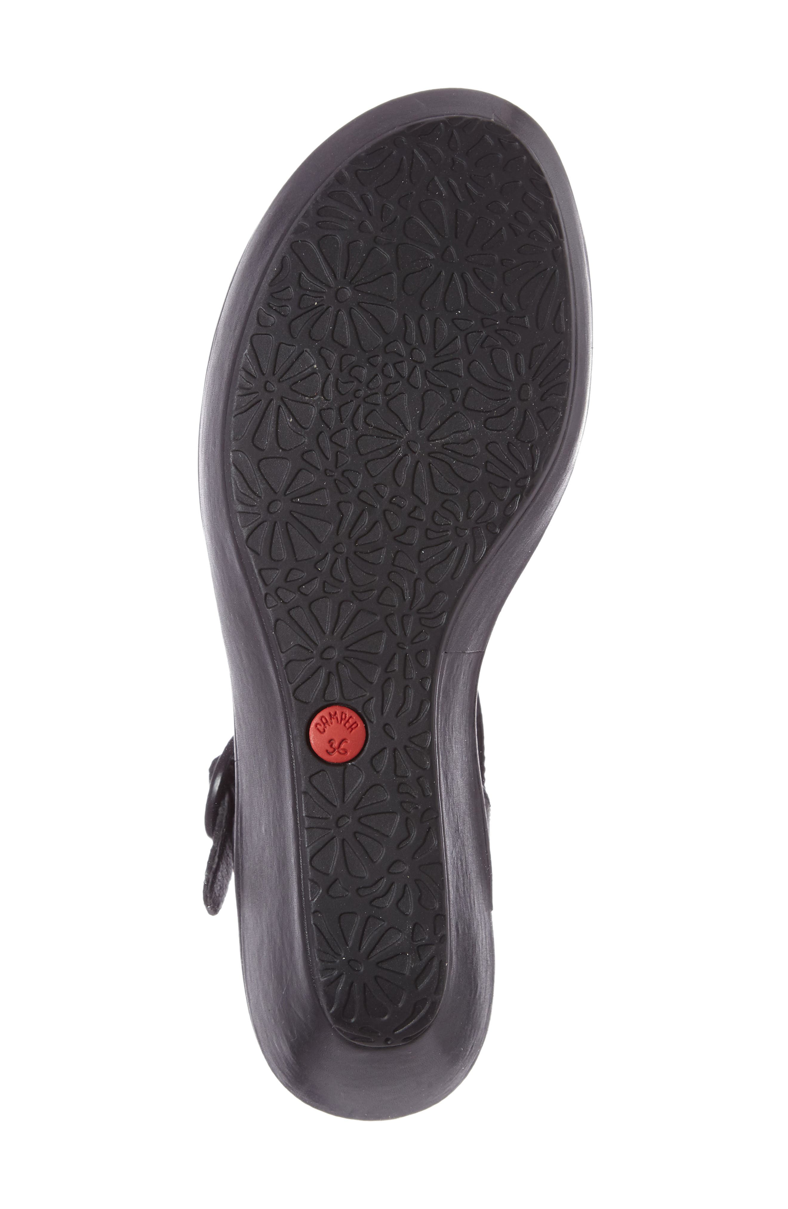 'Damas' Wedge Sandal, Alternate, color, BLACK/ BLACK LEATHER