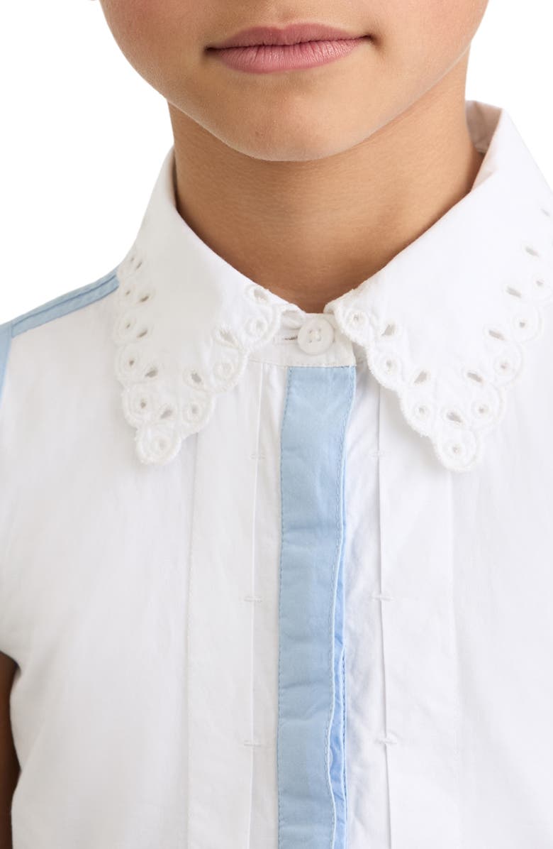 Reiss Kids' Odella Sleeveless Cotton Dress, Alternate, color, White