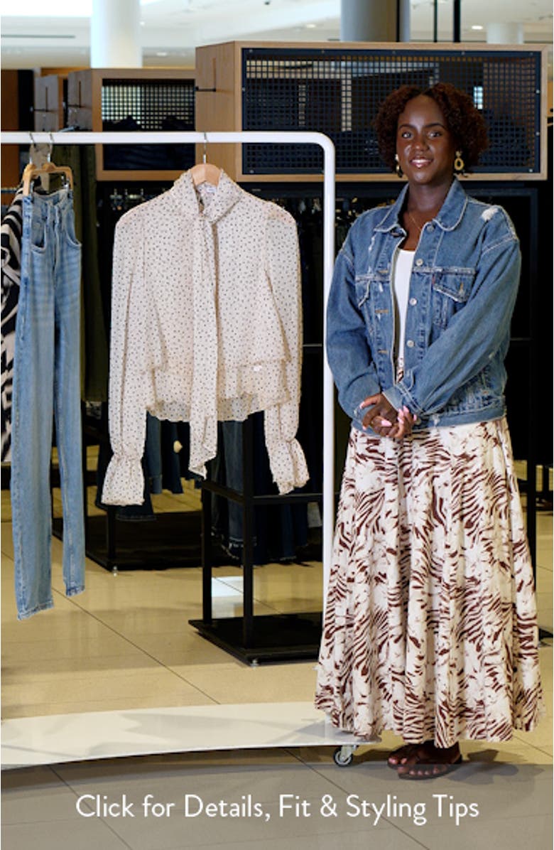 Polka Dot Tie Neck Top, sales video thumbnail