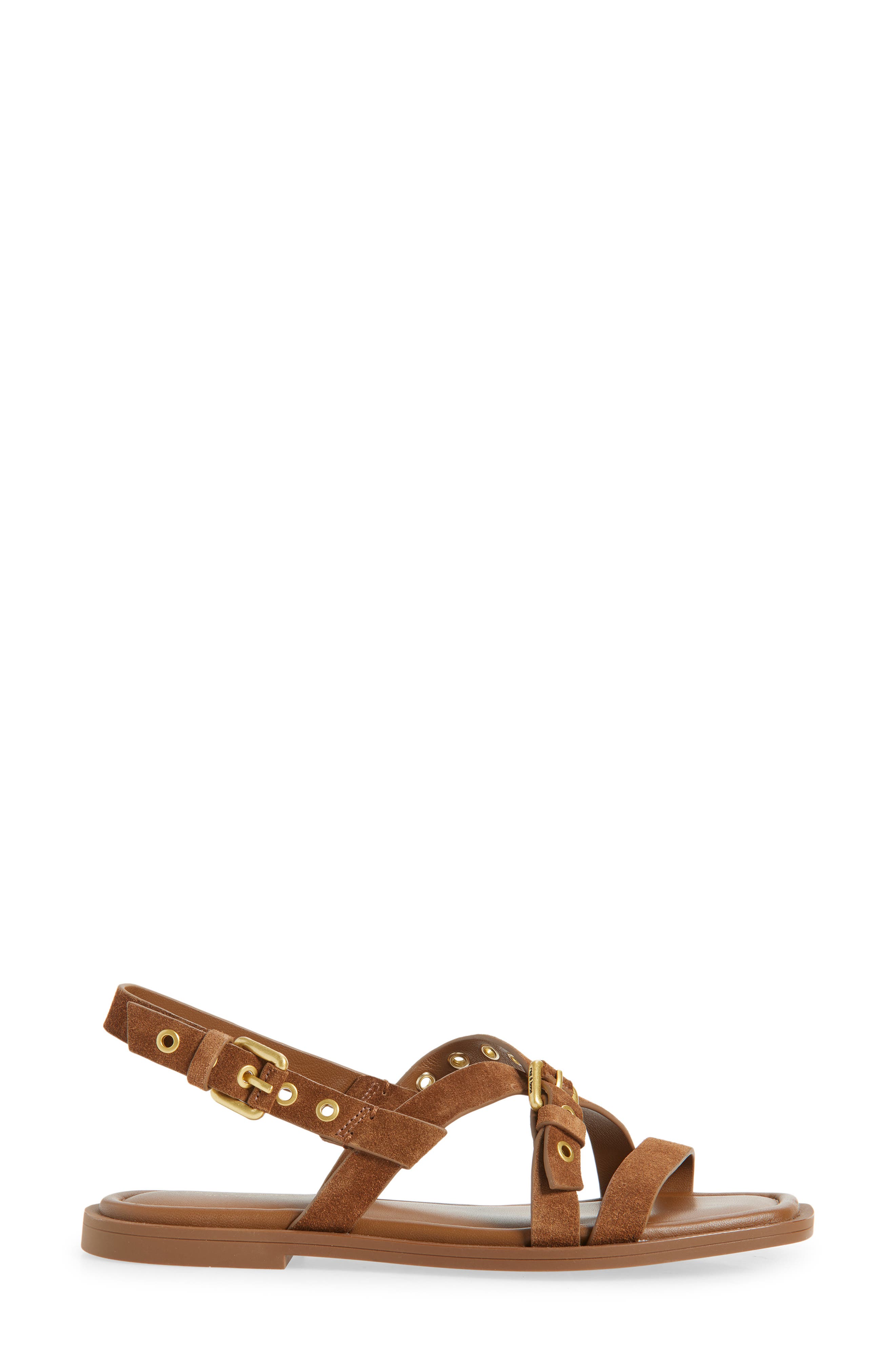 rag & bone Harlow Strappy Sandal, Alternate, color, Umber Suede