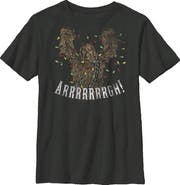 Star Wars Boy's Star Wars Christmas Chewbacca Lights Graphic T-Shirt