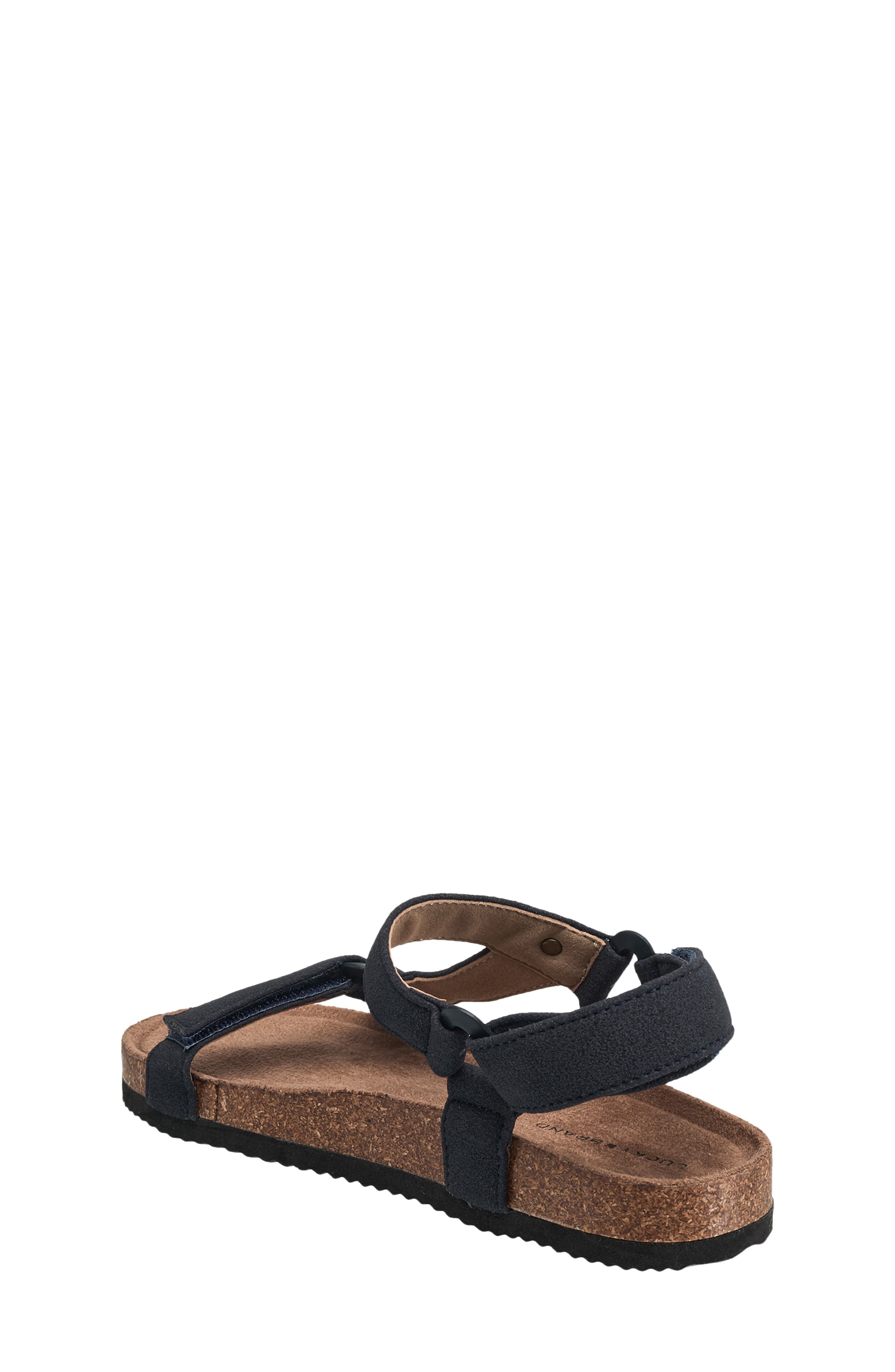 Kids' Double Strap Cork Sandal, Alternate, color, NAVY