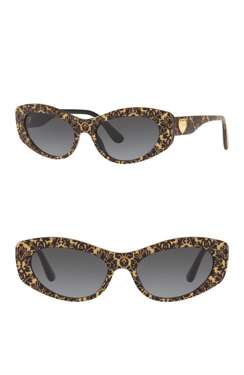 Dolce&Gabbana 53mm Thin Cat Eye Sunglasses, Main, color,