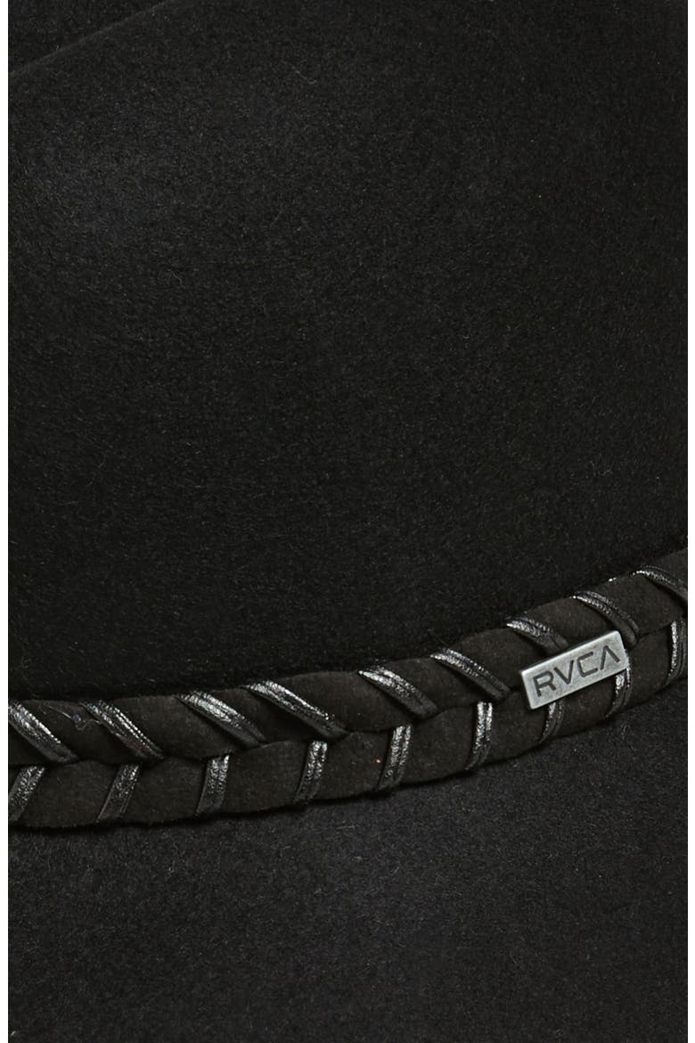 'Rosy Fruits' Felt Fedora, Alternate, color, BLACK