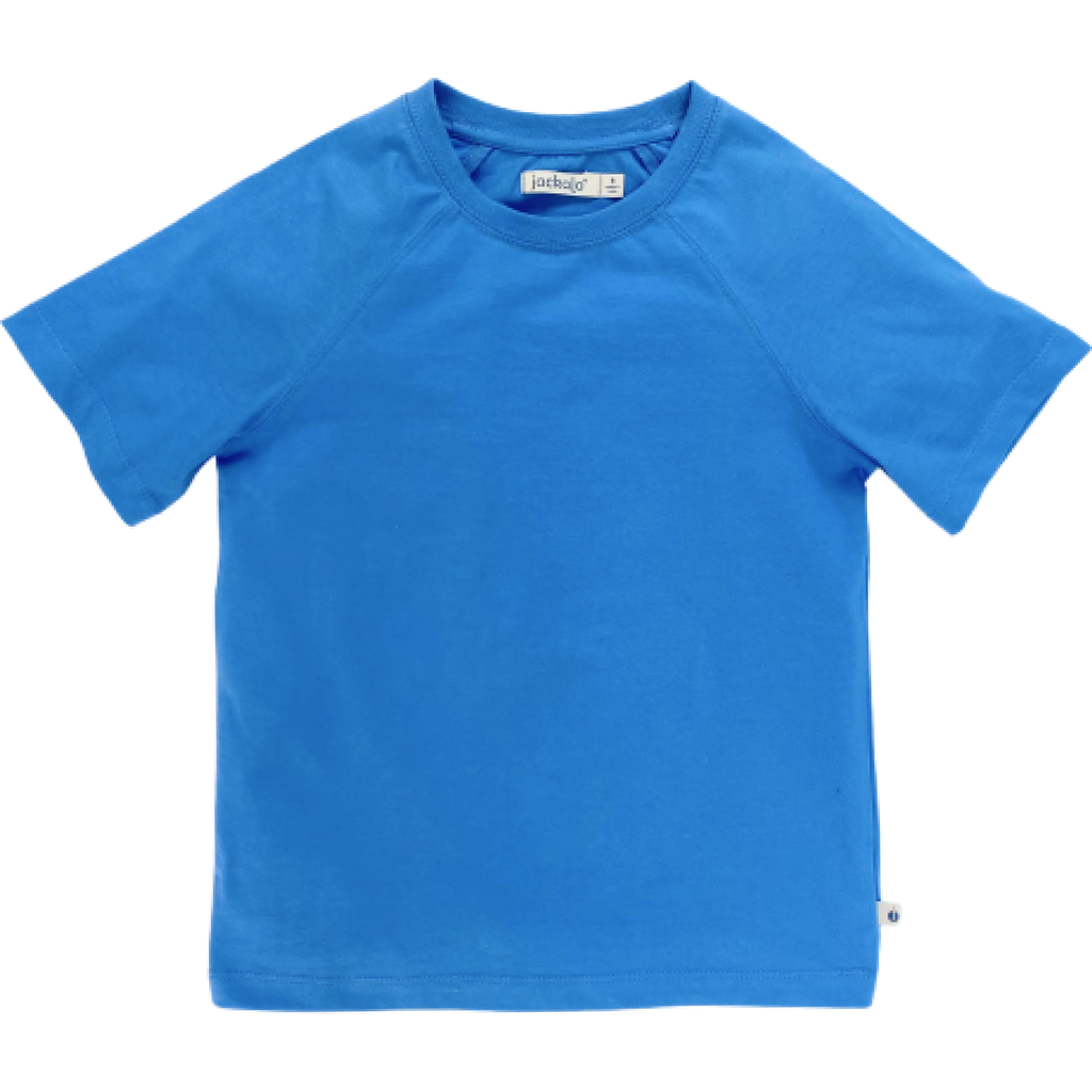Jackalo Kids' Organic Cotton Raglan T-Shirt in Regatta Blue  product