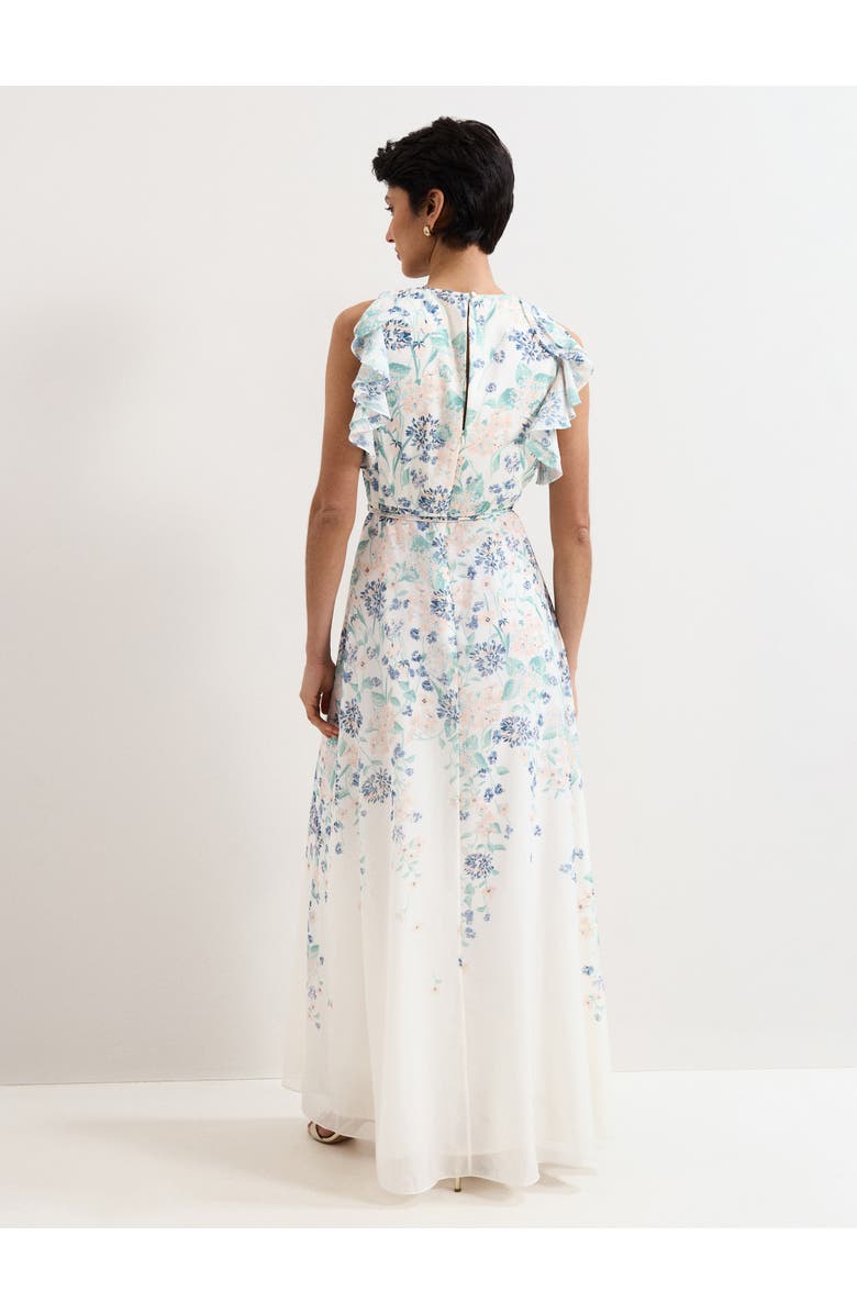 Phase Eight Rachel Floral Ruffle Detail Maxi Dress, Alternate, color, Ivory